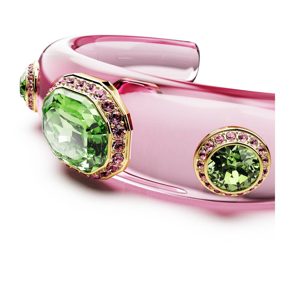 Swarovski Dulcis cuff with multicolored mixed-cut accents and an 18K gold finish
