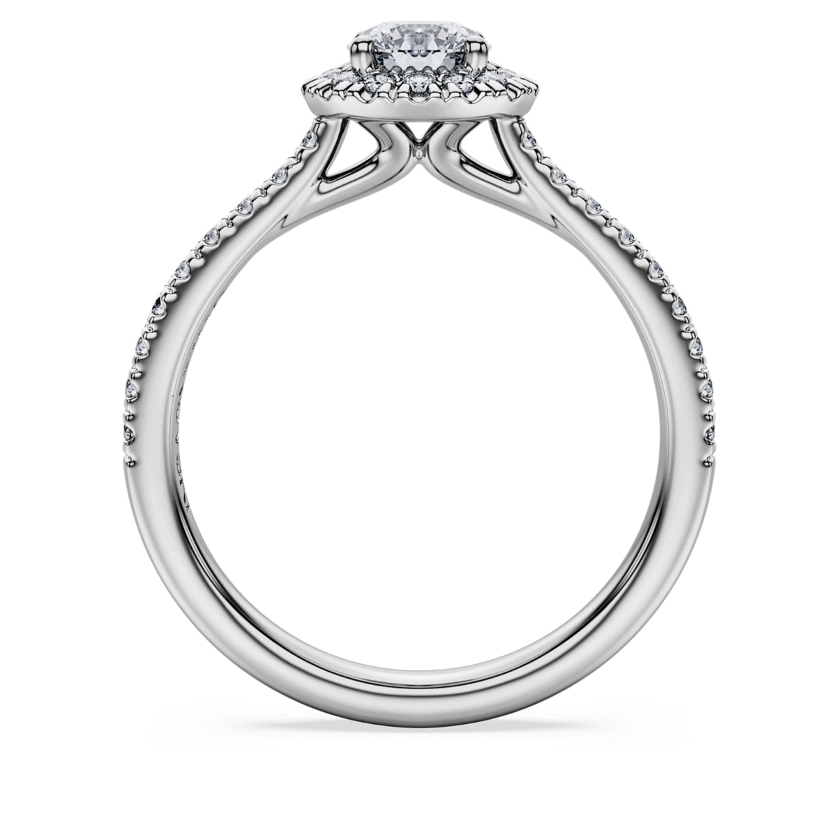 Swarovski Eternity halo solitaire ring Lab-grown diamonds 0.8 ct tw, Round shape, 14K white gold