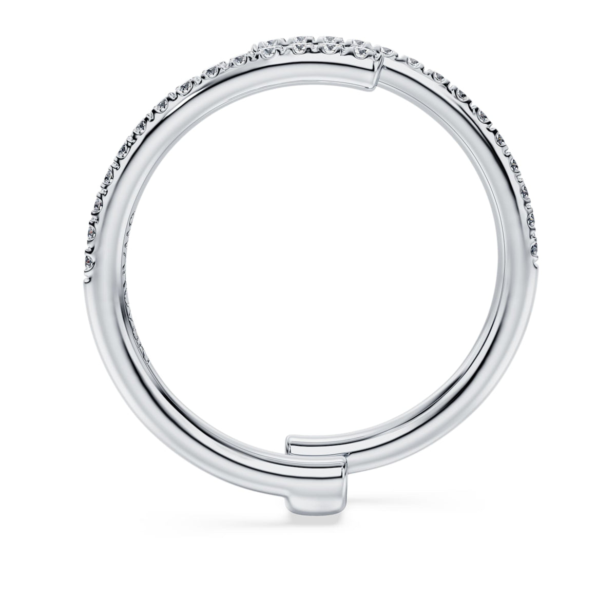 Swarovski Eternity open band ring Lab-grown diamonds 0.2 ct tw, Round shape, 14K white gold