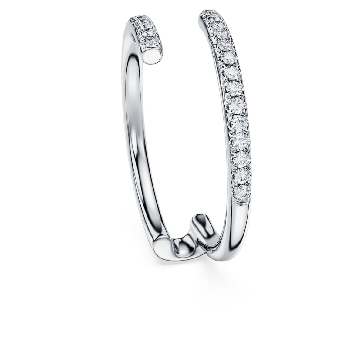Swarovski Eternity open band ring Lab-grown diamonds 0.2 ct tw, Round shape, 14K white gold