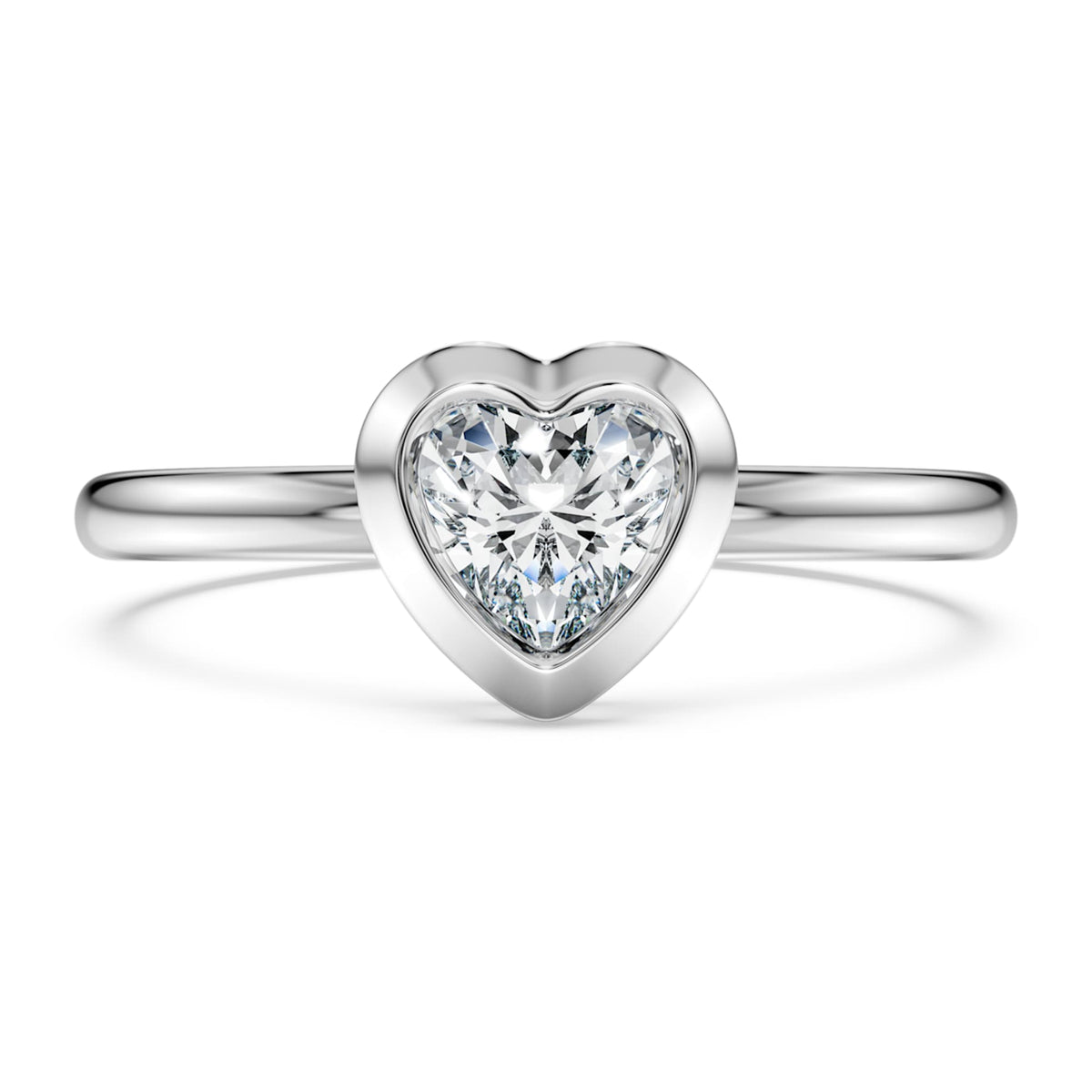 Swarovski Eternity solitaire ring Lab-grown diamonds 0.5 ct tw, Heart shape, Sterling silver