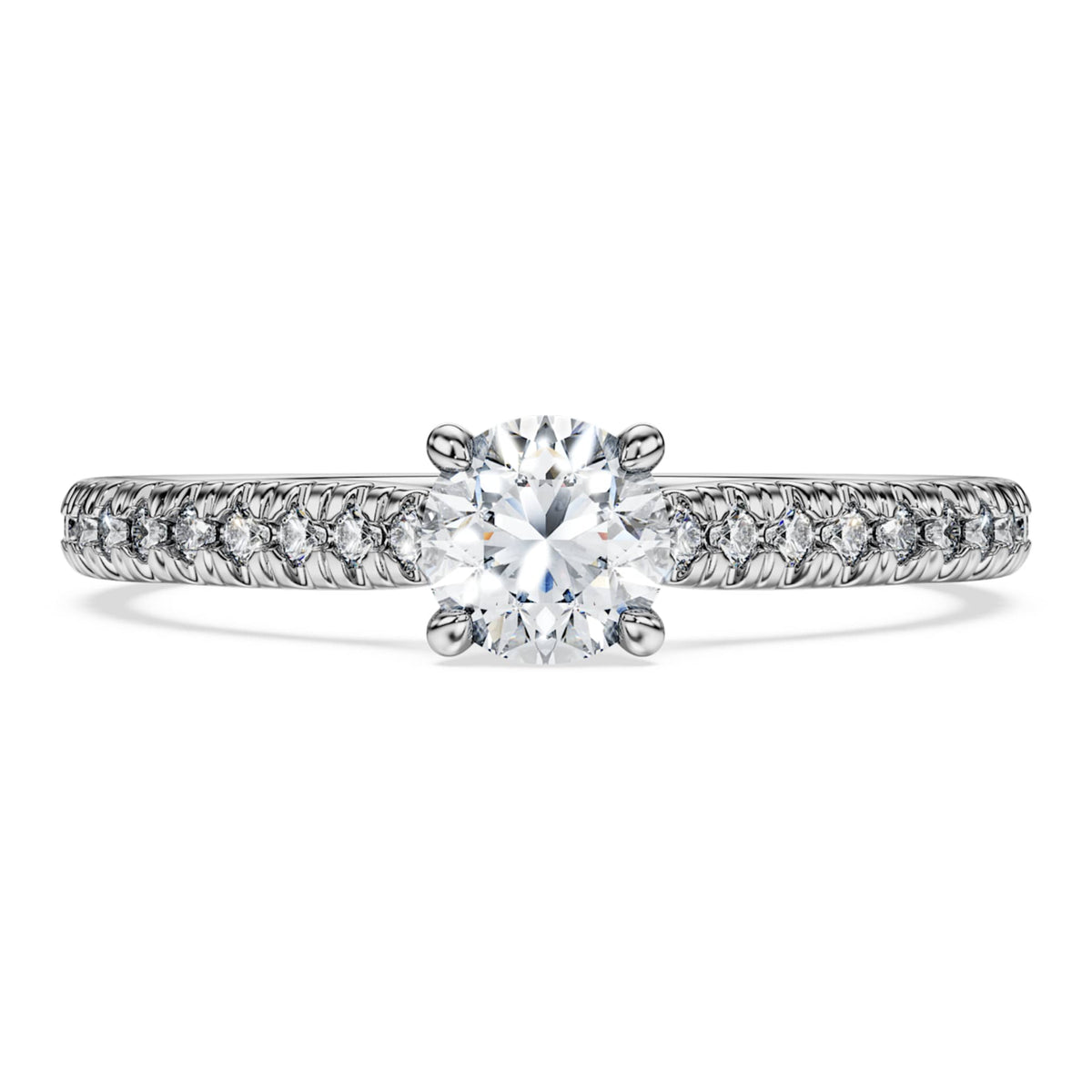 Swarovski Eternity solitaire ring Lab-grown diamonds 0.7 ct tw, Round shape, 14K white gold