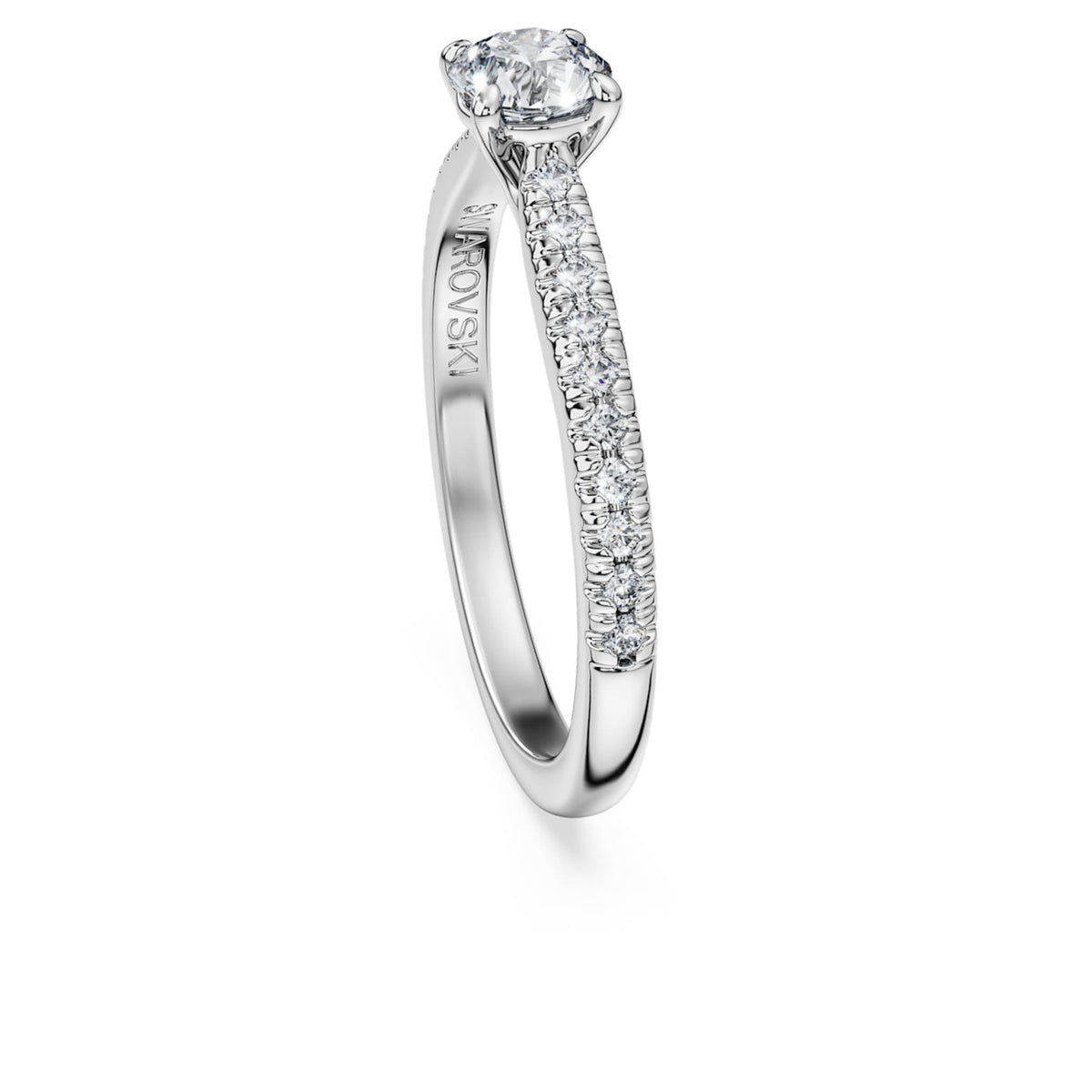 Swarovski Eternity solitaire ring Lab-grown diamonds 0.7 ct tw, Round shape, 14K white gold