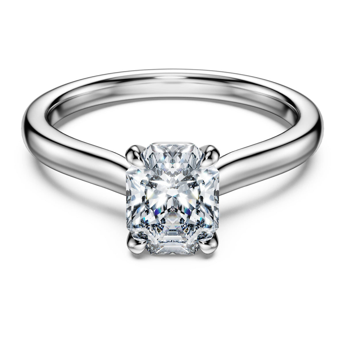 Swarovski Eternity solitaire ring Lab-grown diamonds 1.0 ct tw, Octagon shape, 14K white gold