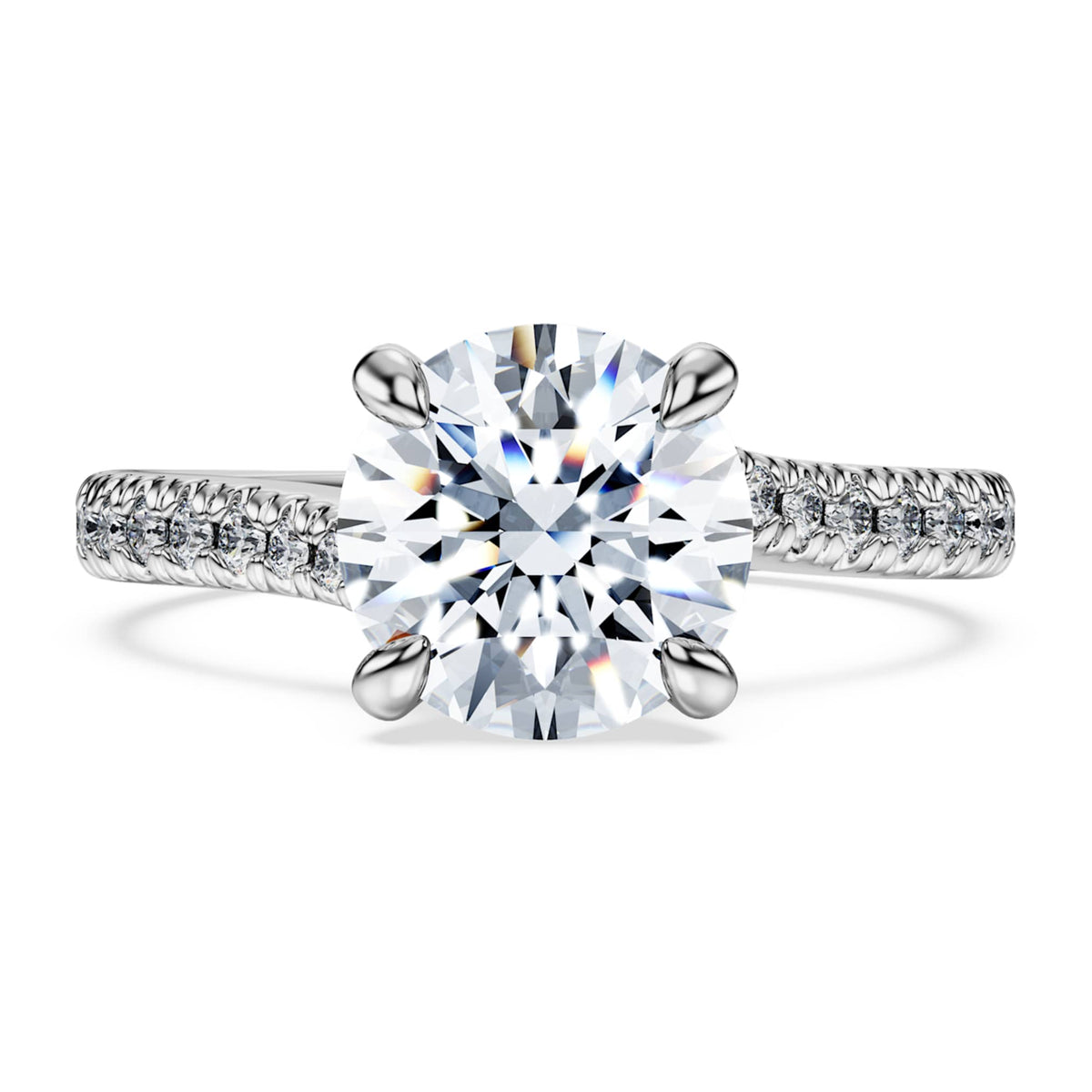 Swarovski Eternity solitaire ring Lab-grown diamonds 2.25 ct tw, Round shape, 14K white gold