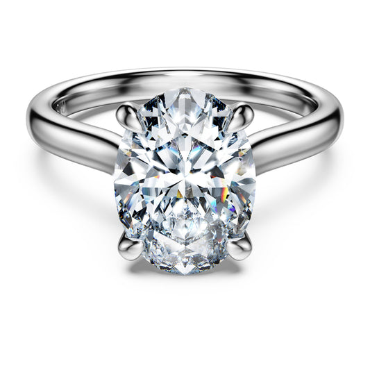 Swarovski Eternity solitaire ring Lab-grown diamonds 3 ct tw, Oval shape, 14K white gold