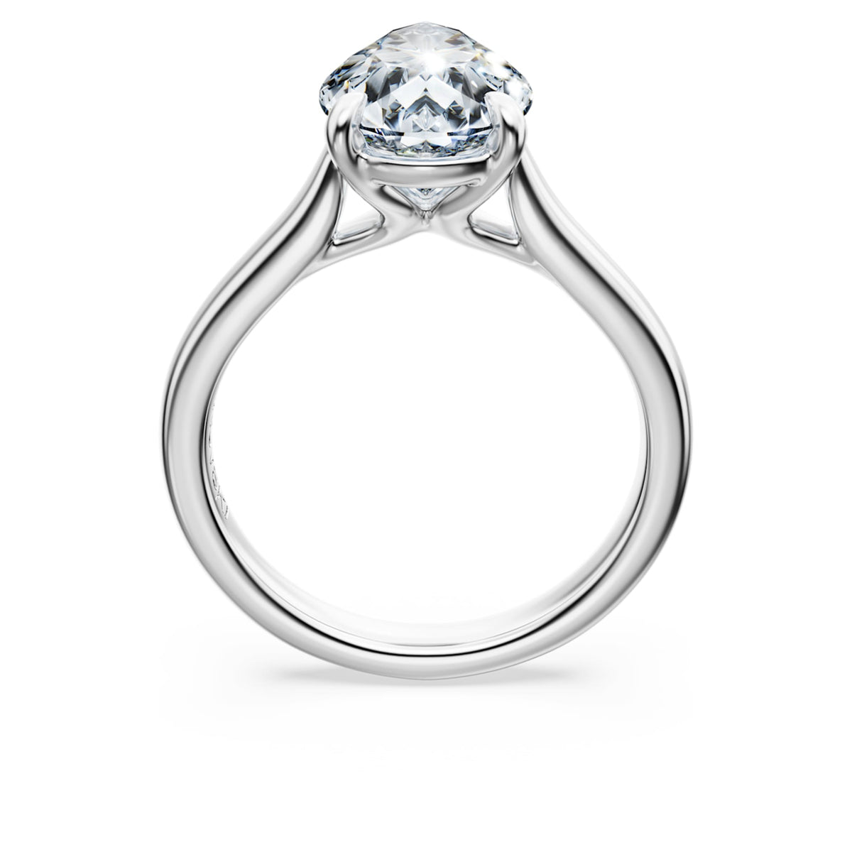 Swarovski Eternity solitaire ring Lab-grown diamonds 3 ct tw, Pear shape, 14K white gold