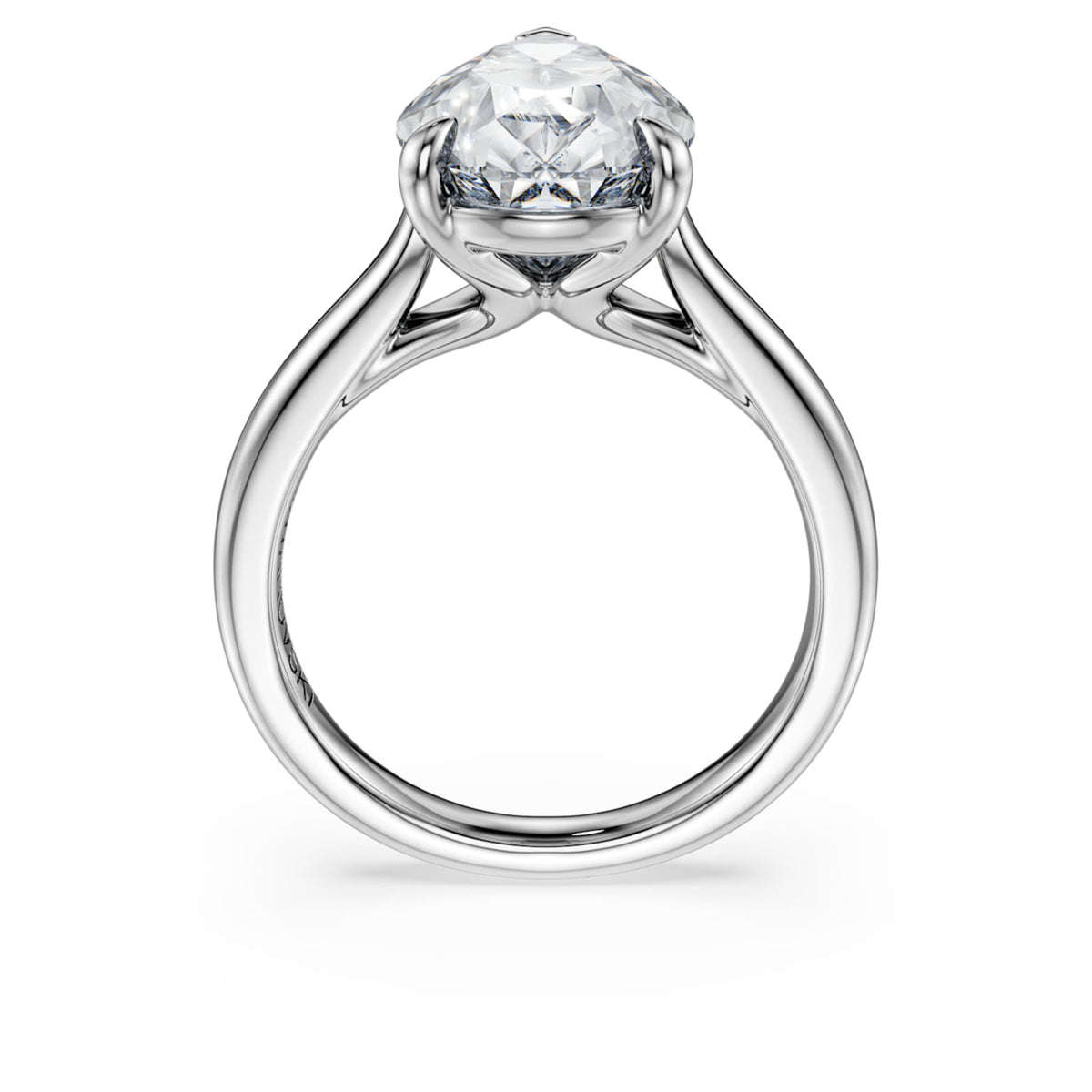Swarovski Eternity solitaire ring Lab-grown diamonds 5 ct tw, Pear cut, 18K white gold