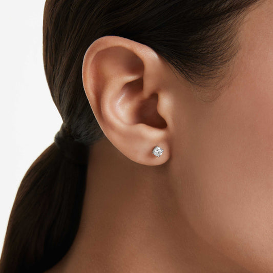 Swarovski Eternity stud earrings Lab-grown diamonds 0.52 ct tw, Round shape, Sterling silver