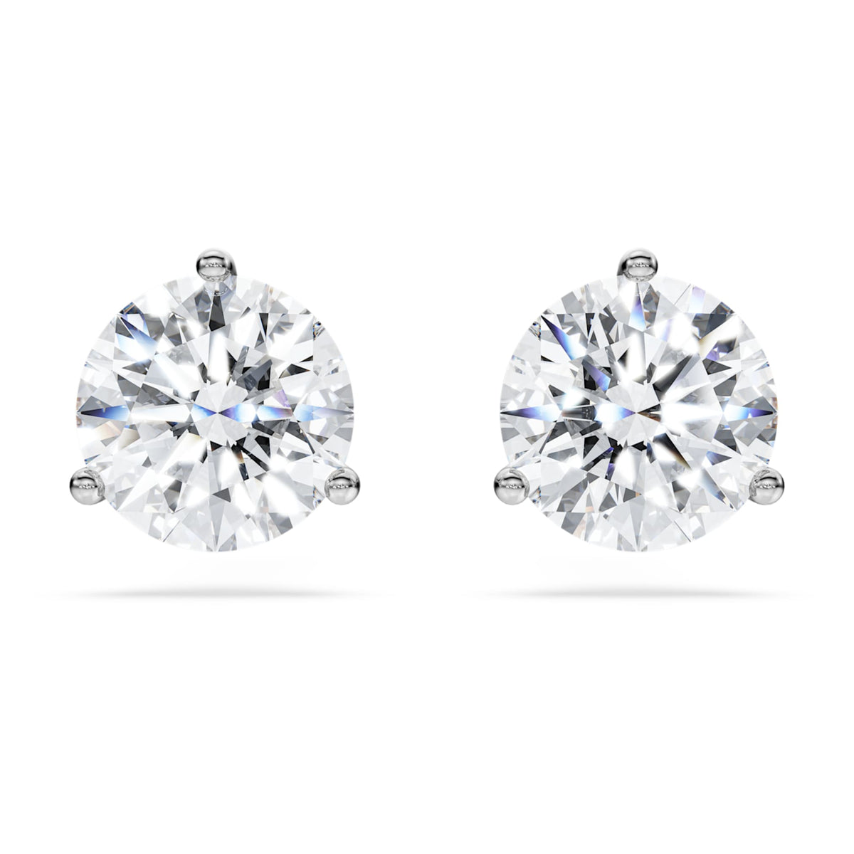 Swarovski Eternity stud earrings Lab-grown diamonds 2.0 ct tw, Round shape, 14K white gold