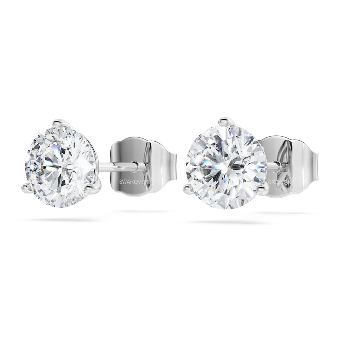 Swarovski Eternity stud earrings Lab-grown diamonds 2.0 ct tw, Round shape, 14K white gold