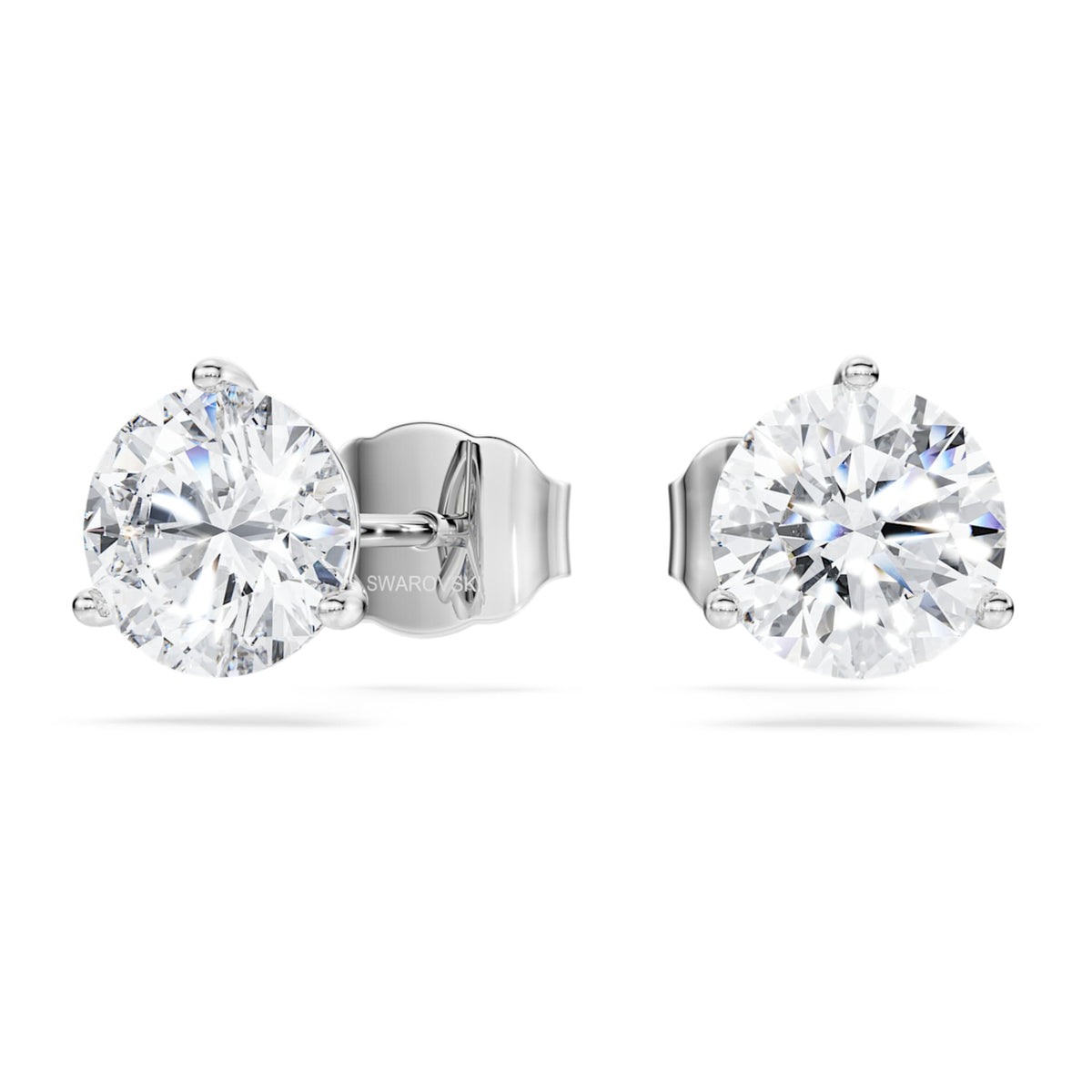 Swarovski Eternity stud earrings Lab-grown diamonds 2.0 ct tw, Round shape, 14K white gold