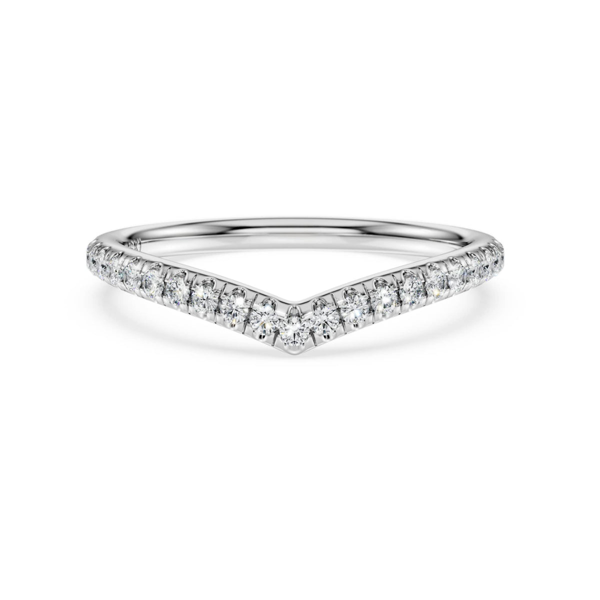 Swarovski Eternity V band ring Lab-grown diamonds 0.25 ct tw, Round shape, 14K white gold