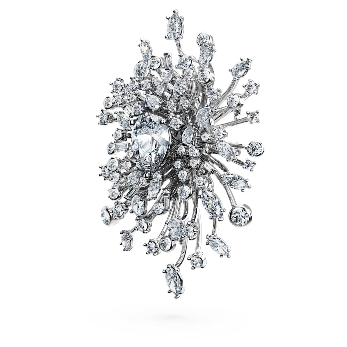 Swarovski Galaxy brooch Lab-grown diamonds 15.71 ct tw, Mixed shapes, 18K white gold