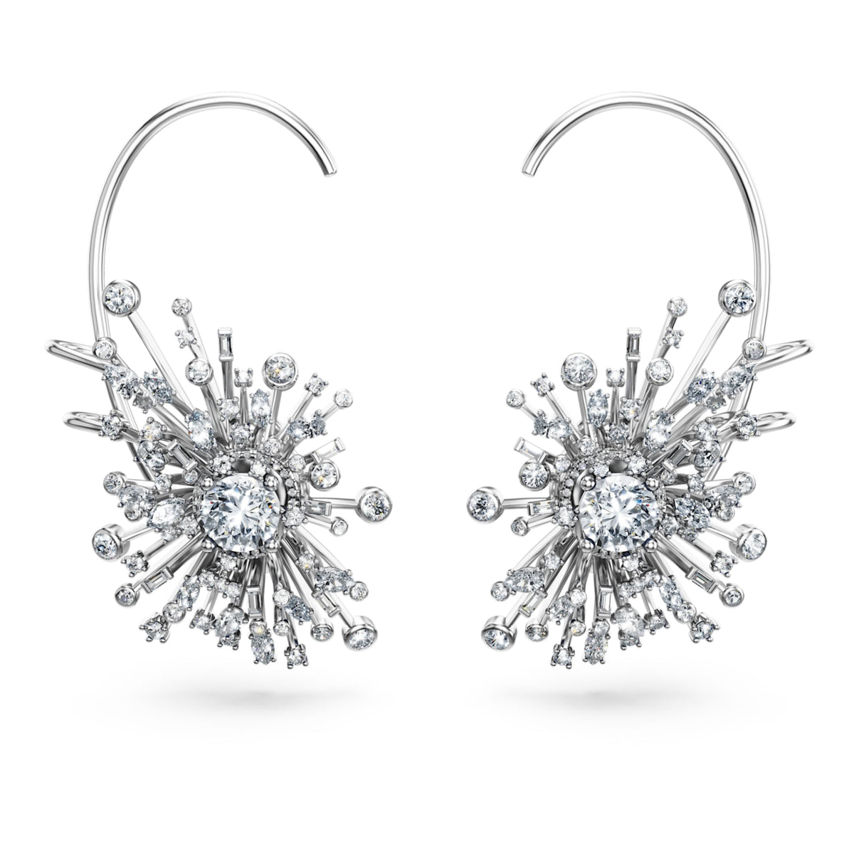Swarovski Galaxy earrings Lab-grown diamonds 14.67 ct tw, Mixed shapes, 18K white gold