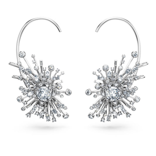 Swarovski Galaxy earrings Lab-grown diamonds 14.67 ct tw, Mixed shapes, 18K white gold