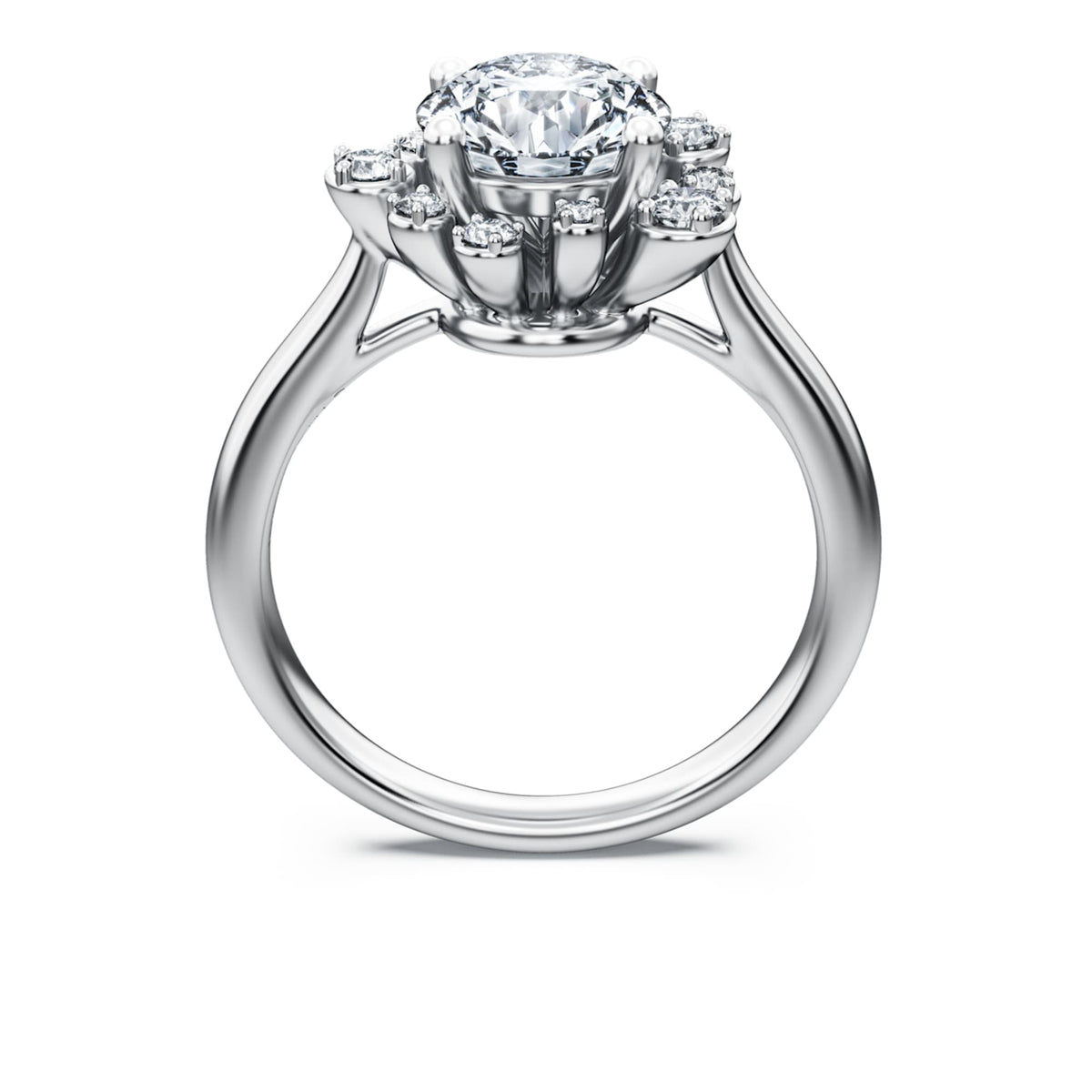 Swarovski Galaxy ring Lab-grown diamonds 2 ct tw, Round shape, 14K white gold