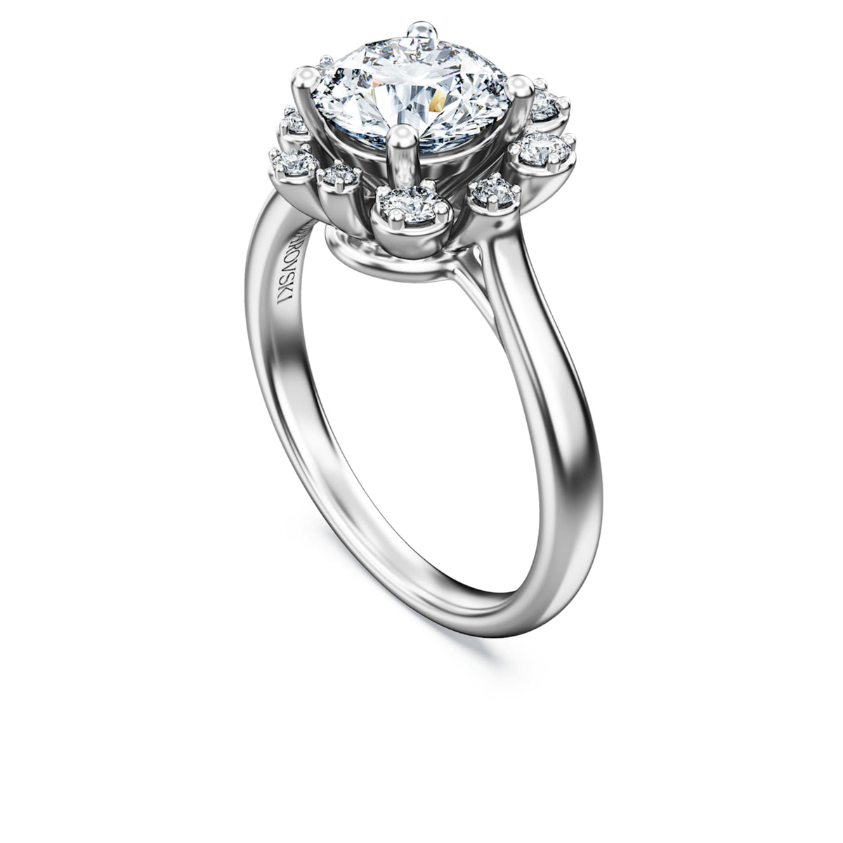 Swarovski Galaxy ring Lab-grown diamonds 2 ct tw, Round shape, 14K white gold