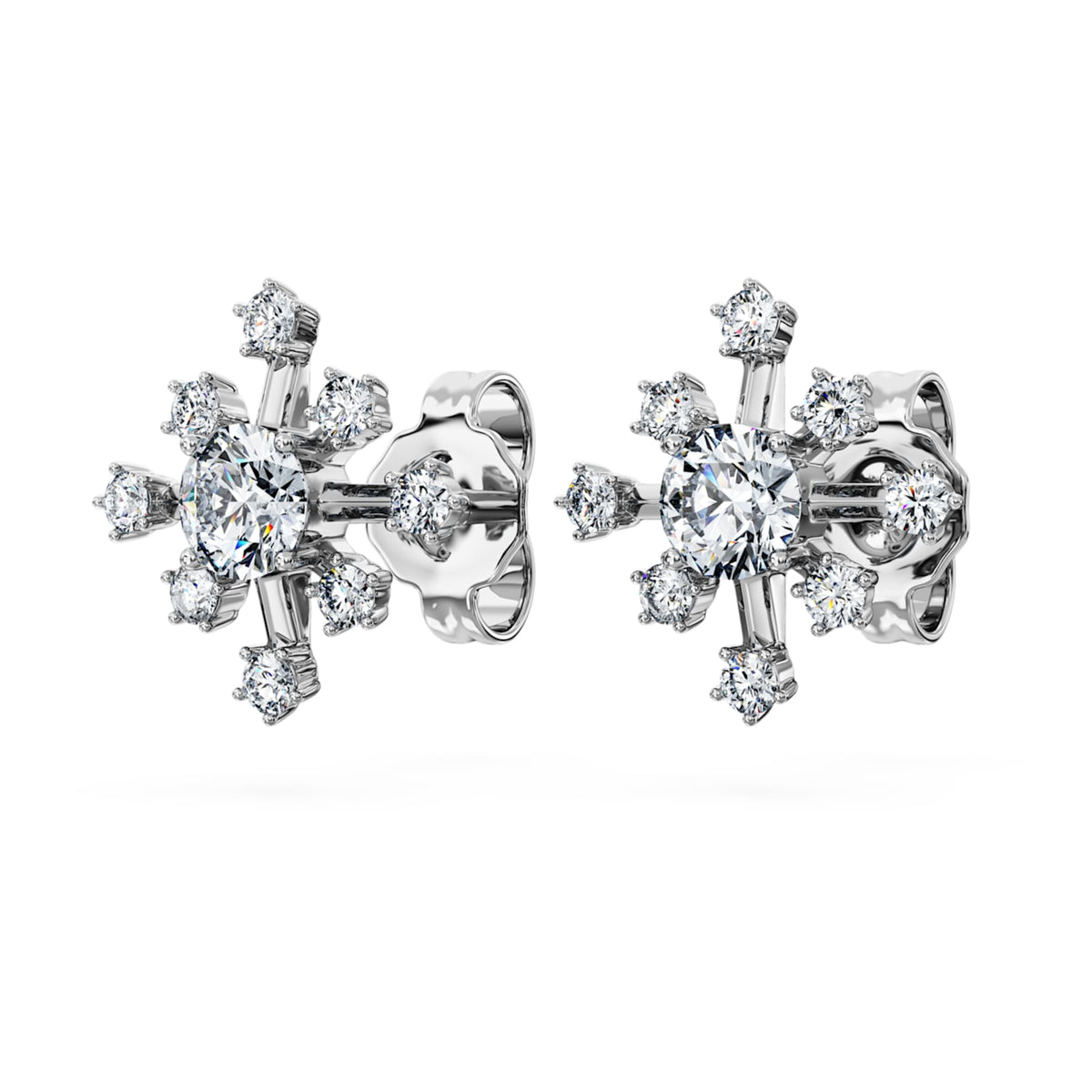 Swarovski Galaxy stud earrings Lab-grown diamonds 0.5 ct tw, Round shape, 14K white gold