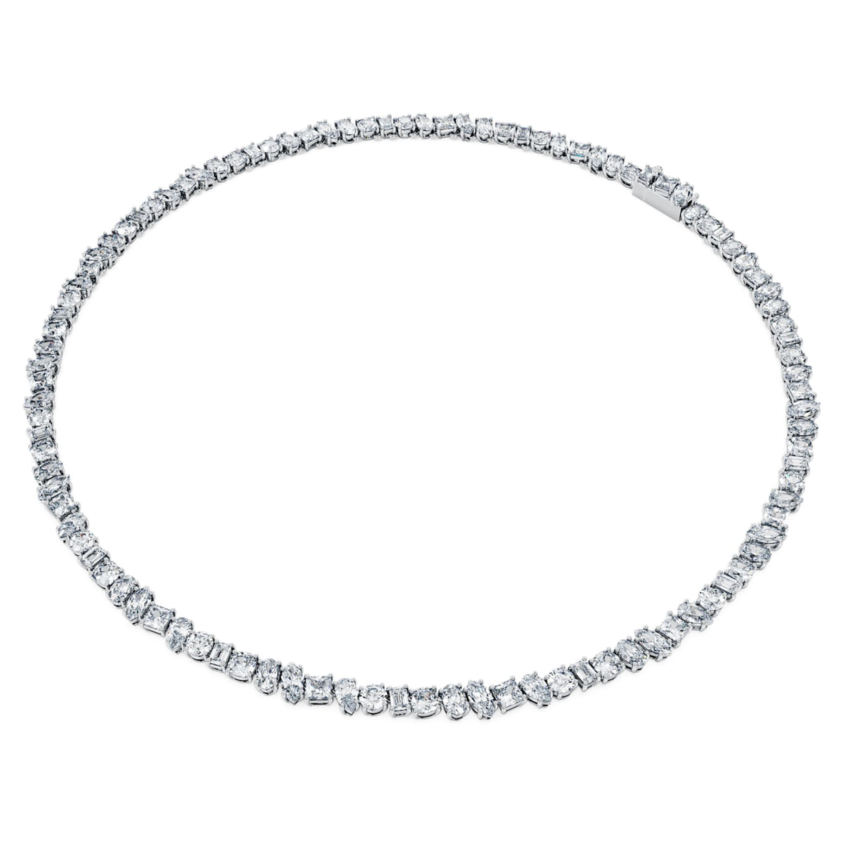 Swarovski Galaxy Tennis necklace Lab-grown diamonds 47.27 ct tw, Mixed shapes, 18K white gold