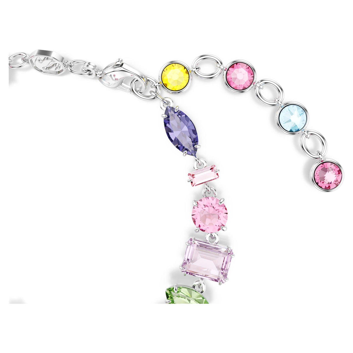 Swarovski Gema bracelet with multicolored mixed-cut accents and rhodium plating