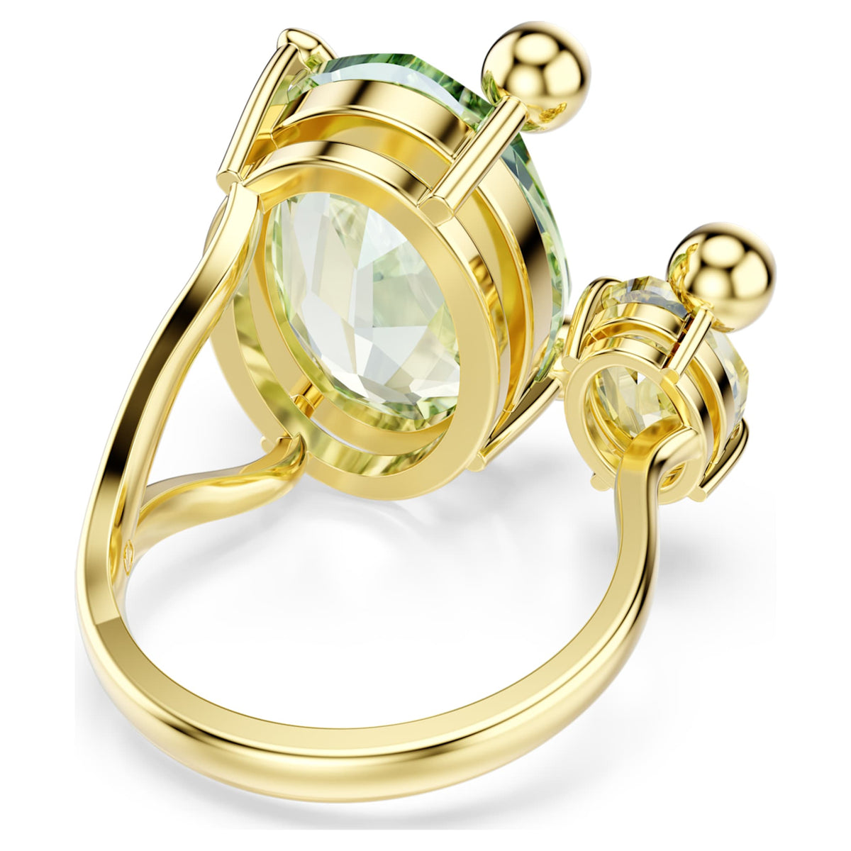 Swarovski Gema open ring with multicolored mixed-cut accents and an 18K gold finish