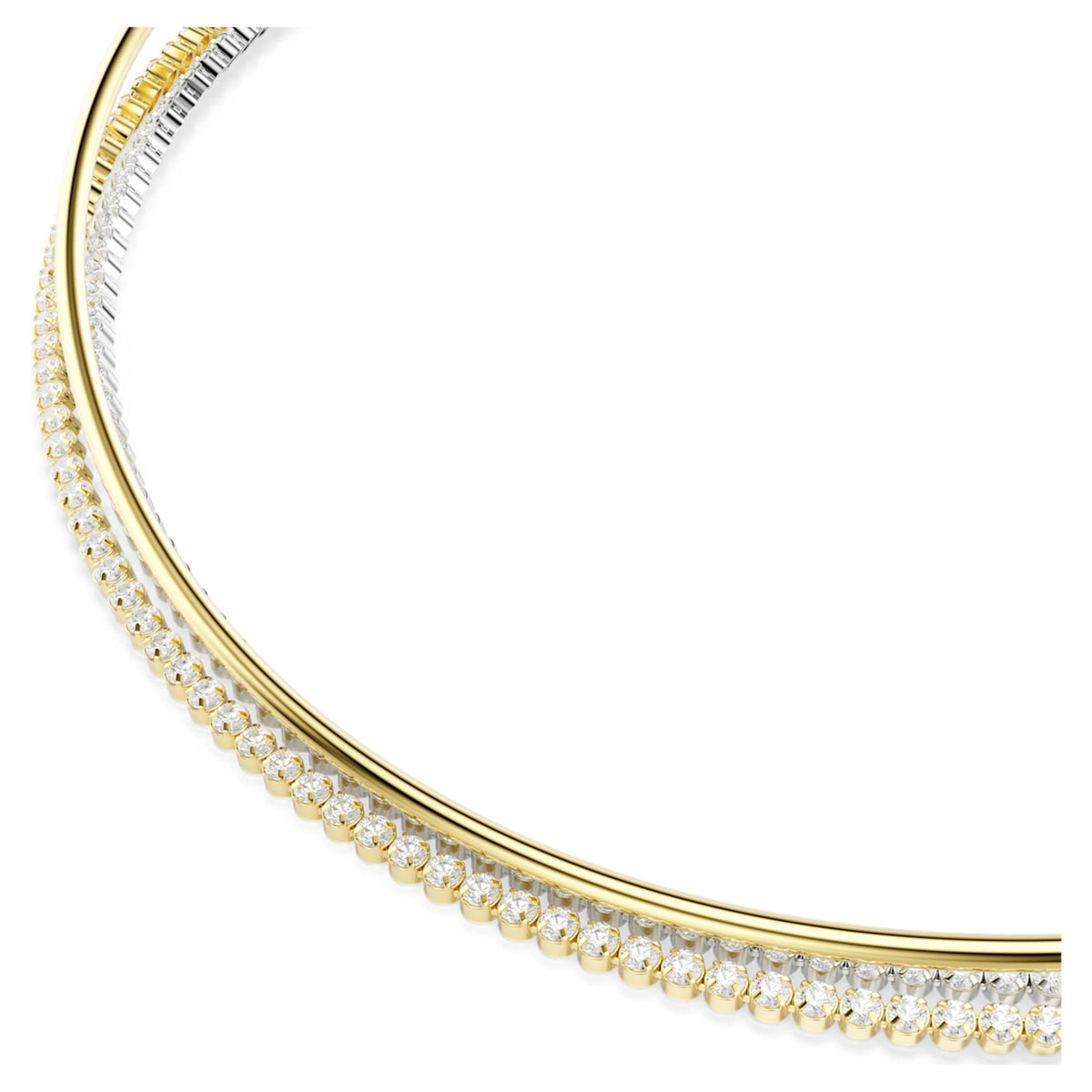 Swarovski Hyperbola necklace with white round-cut accents and a Mixed metal finish