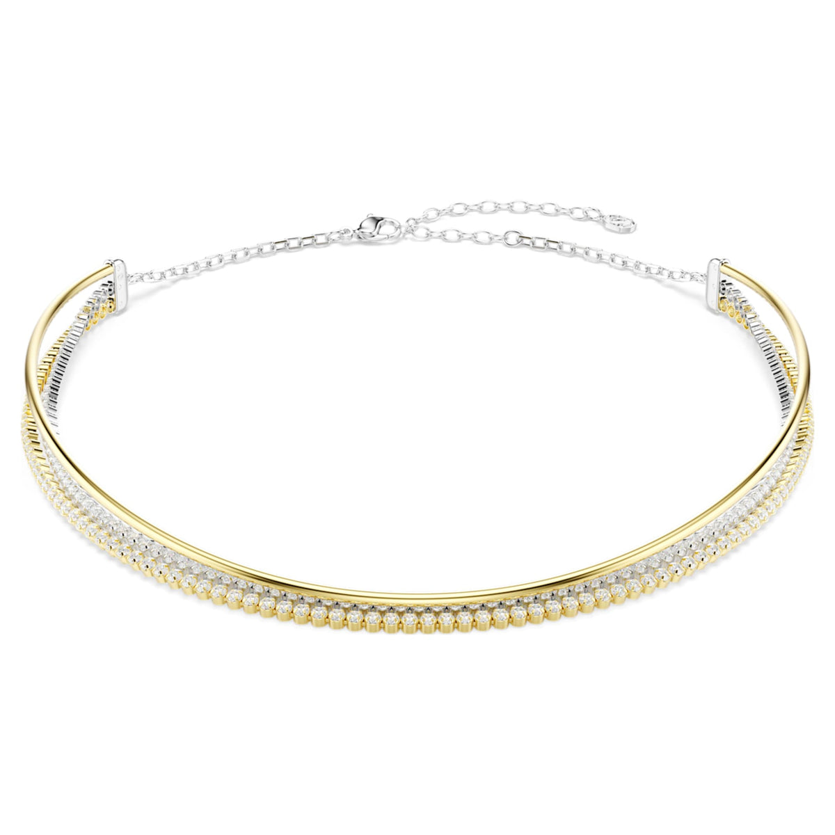 Swarovski Hyperbola necklace with white round-cut accents and a Mixed metal finish