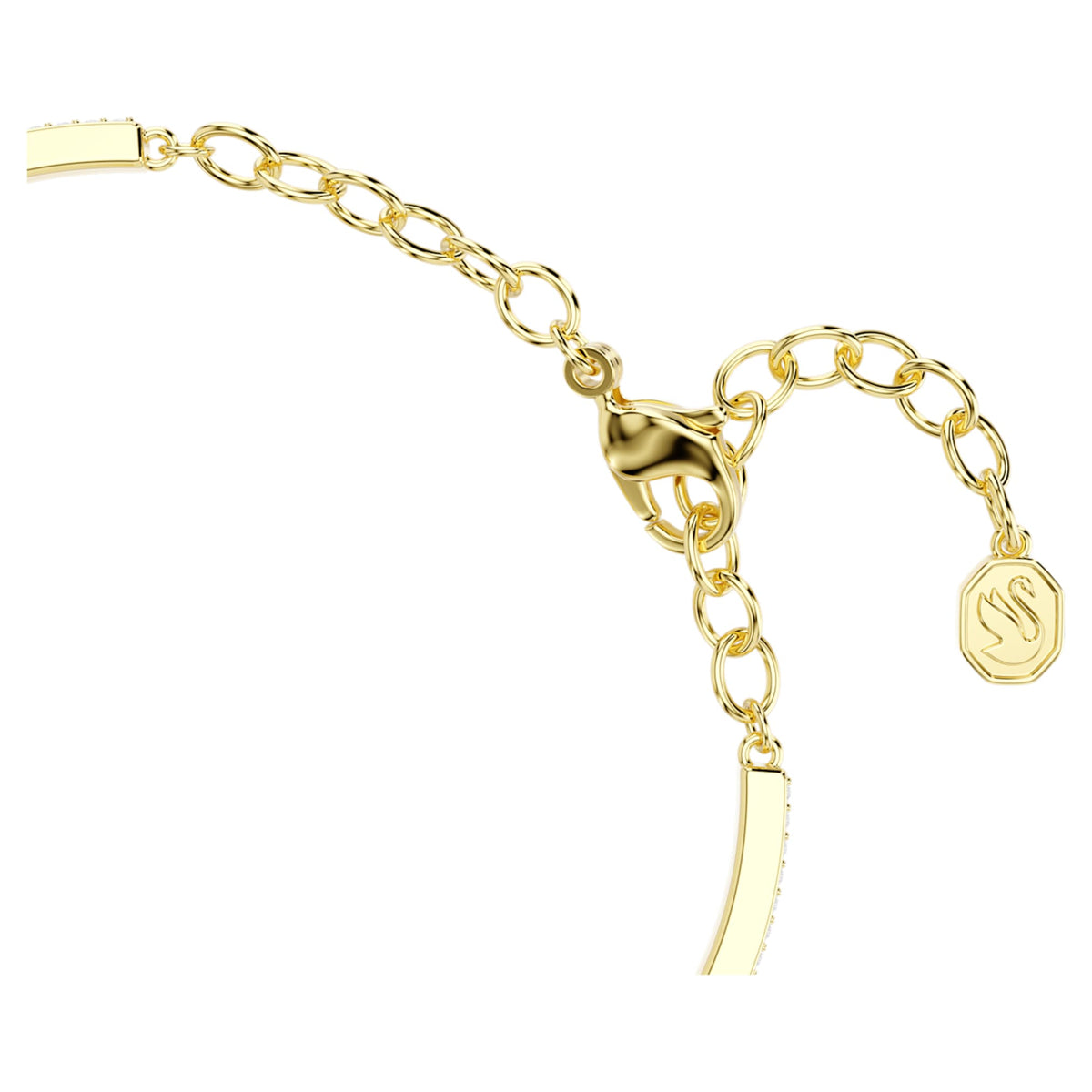 Swarovski Idyllia bangle featuring a bee motif with multicolored mixed-cut accents and an 18K gold finish
