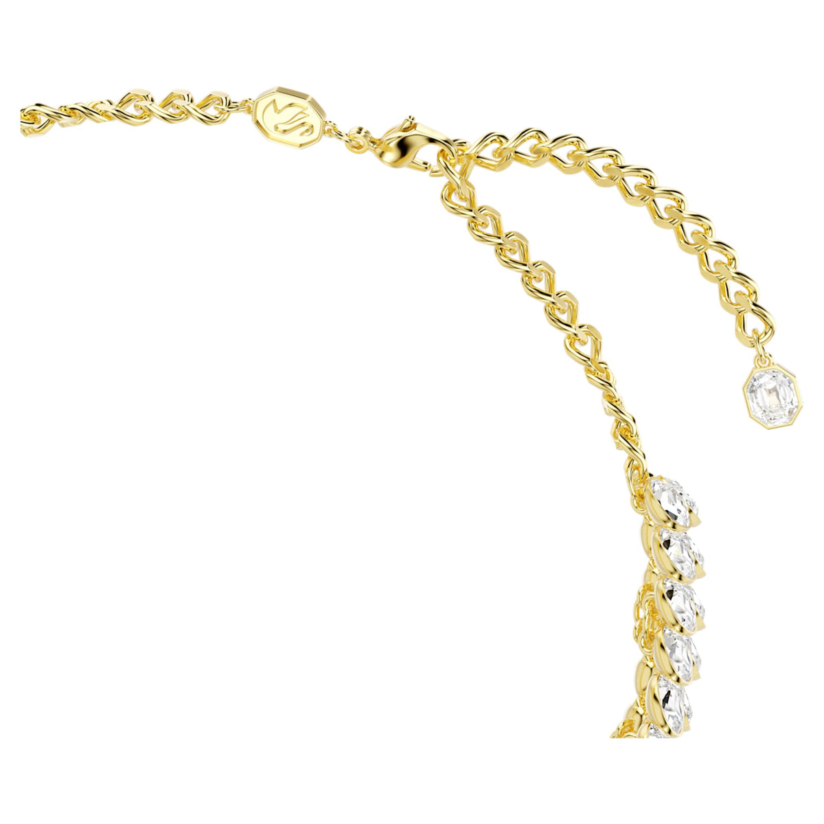 Swarovski Idyllia choker with white oval-cut accents and an 18K gold finish
