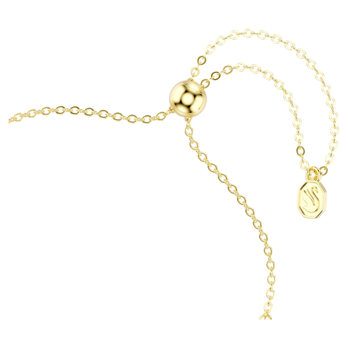 Swarovski Imber bracelet with blue round-cut accents and an 18K gold finish