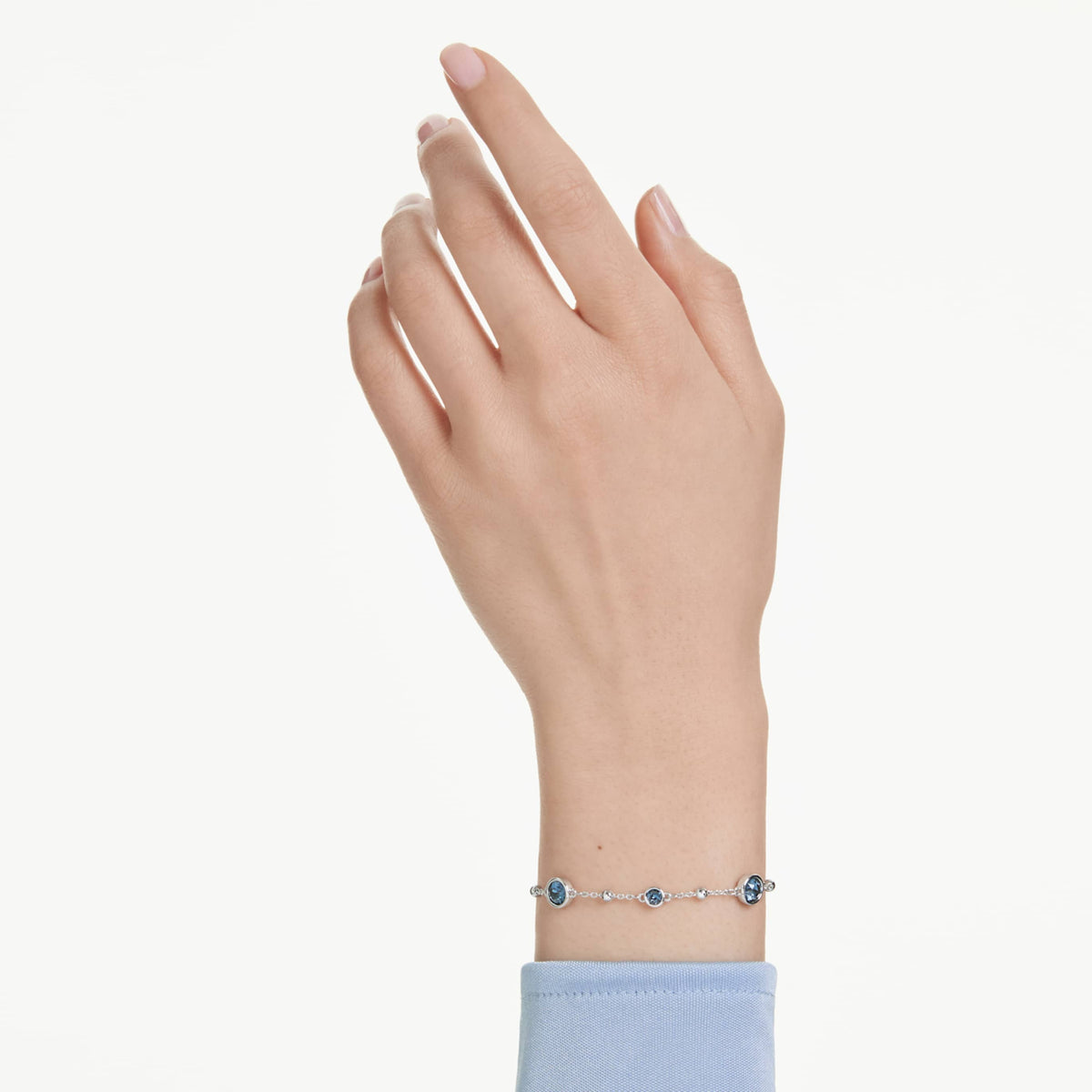 Swarovski Imber bracelet with white round-cut accents and an 18K rose gold finish