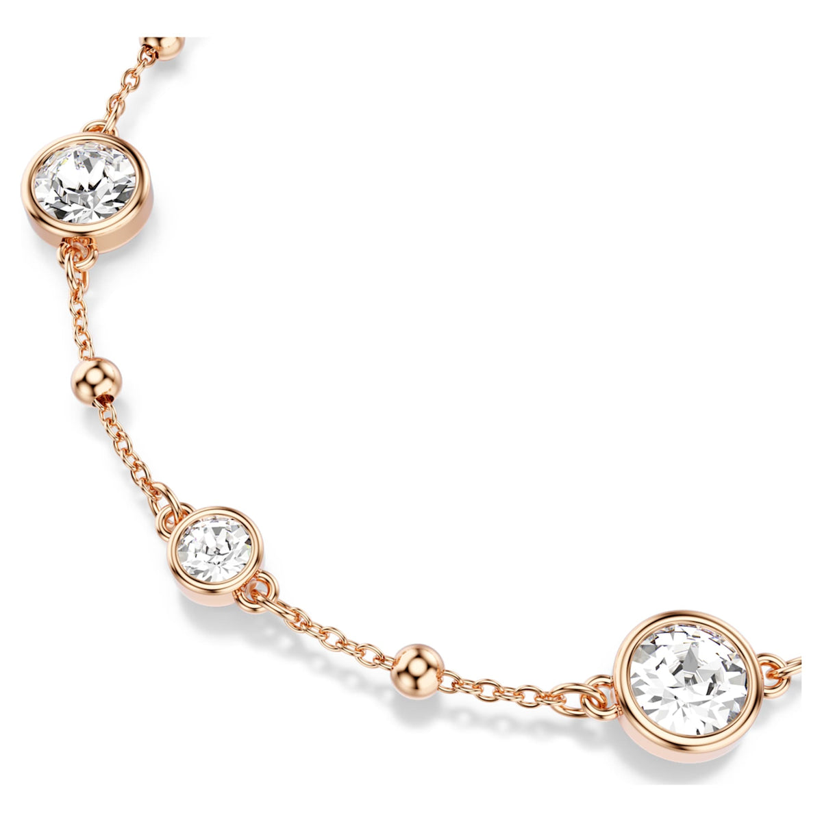 Swarovski Imber bracelet with white round-cut accents and an 18K rose gold finish