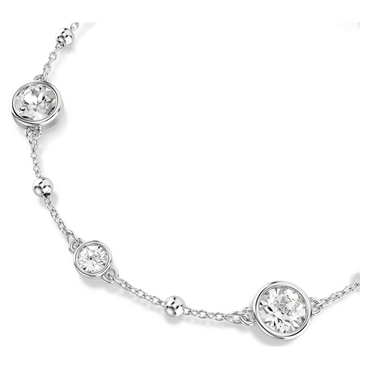 Swarovski Imber bracelet with white round-cut accents and rhodium plating