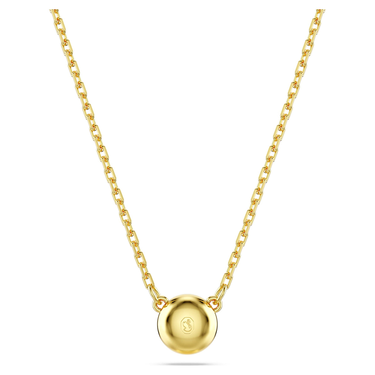 Swarovski Imber pendant Round cut, White, 18K gold finish