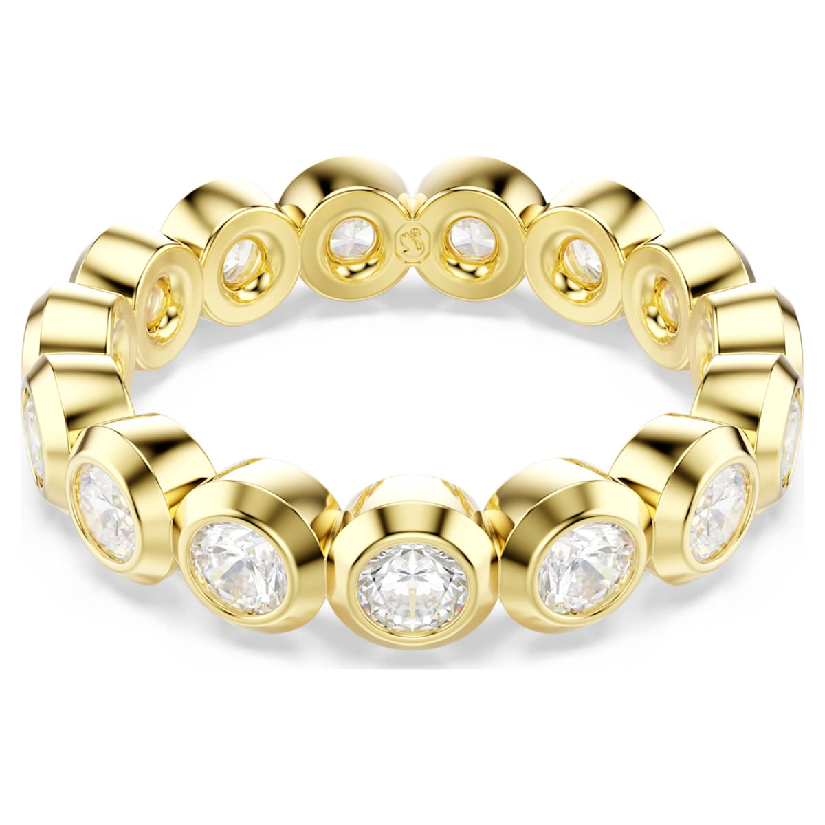 Swarovski Imber ring Round cut, White, 18K gold finish