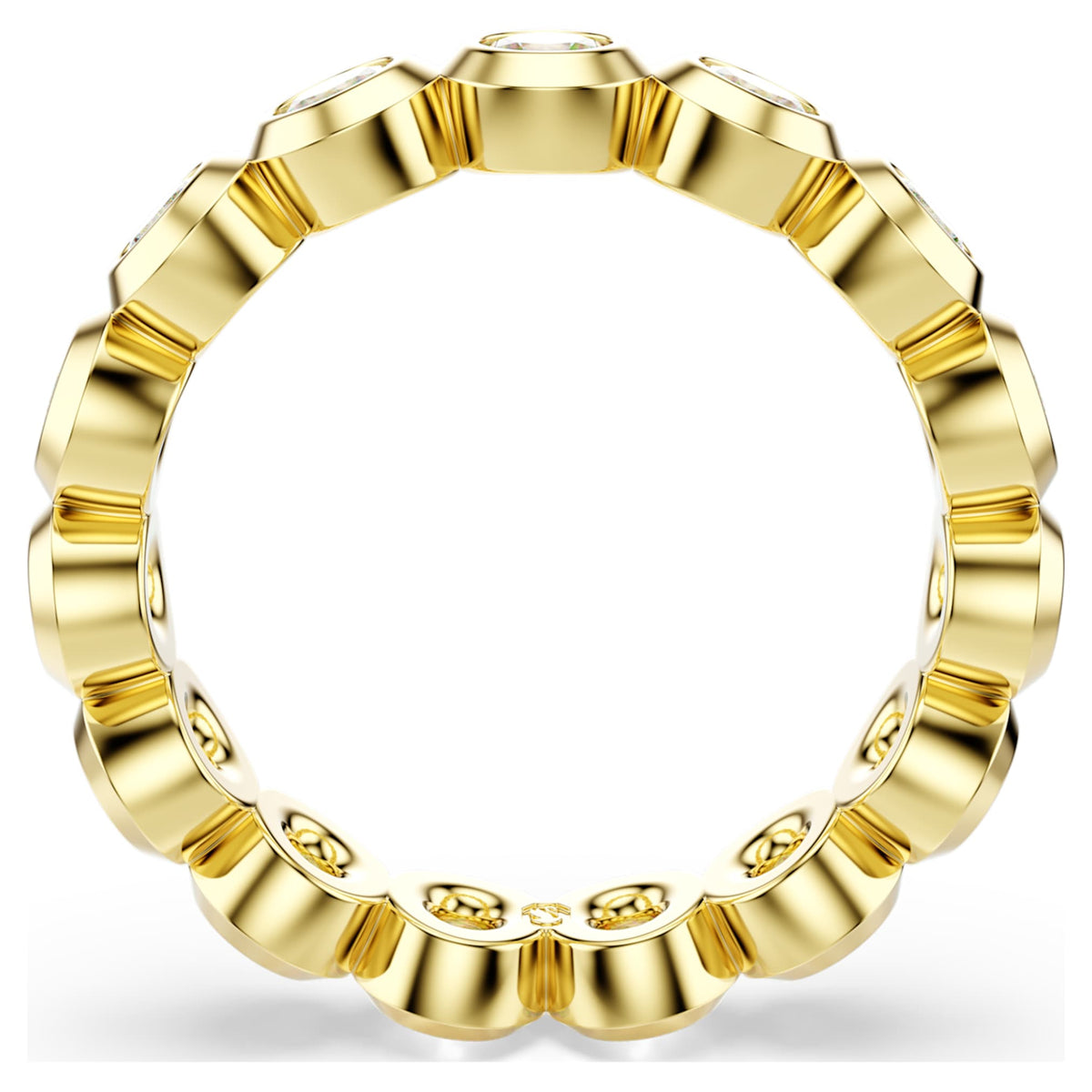 Swarovski Imber ring Round cut, White, 18K gold finish