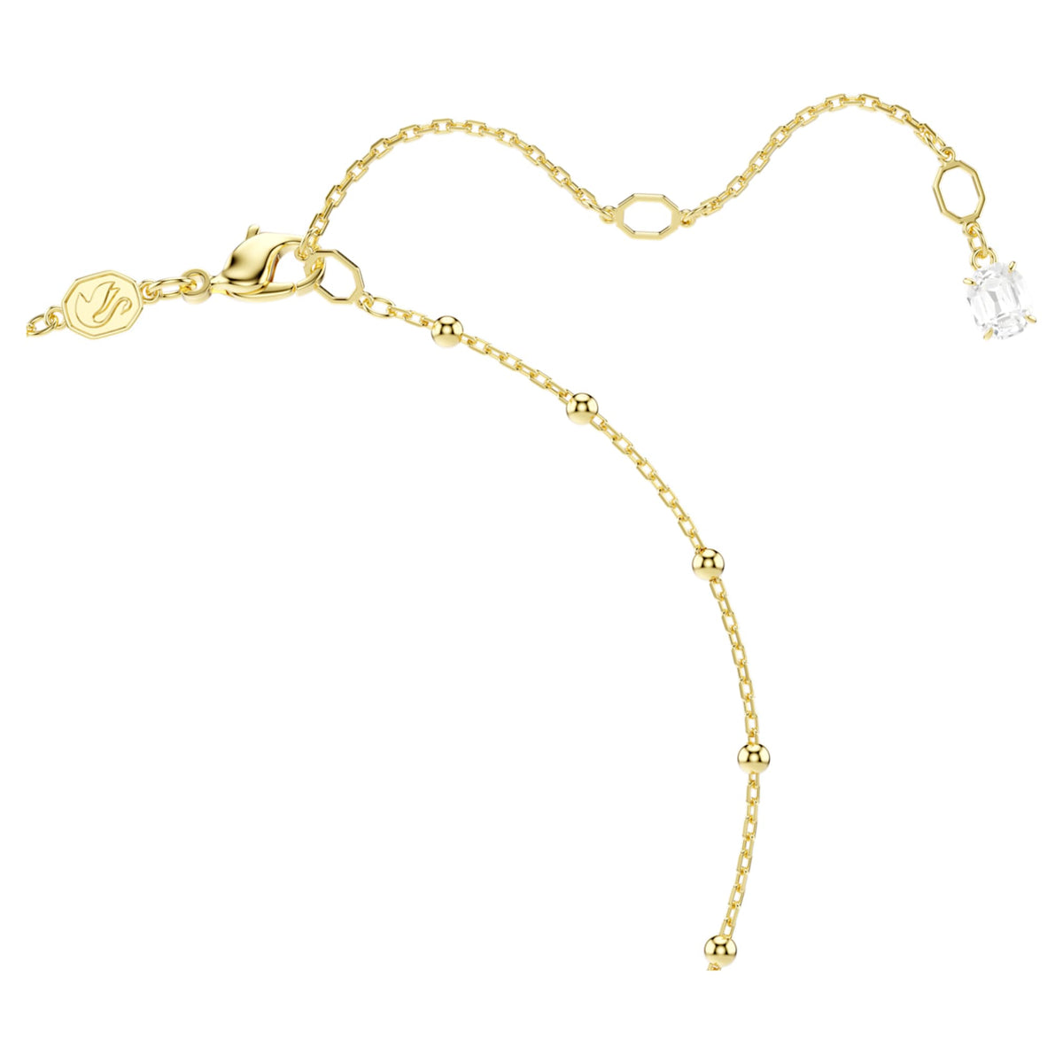Swarovski Imber y necklace with white round-cut accents and an 18K gold finish