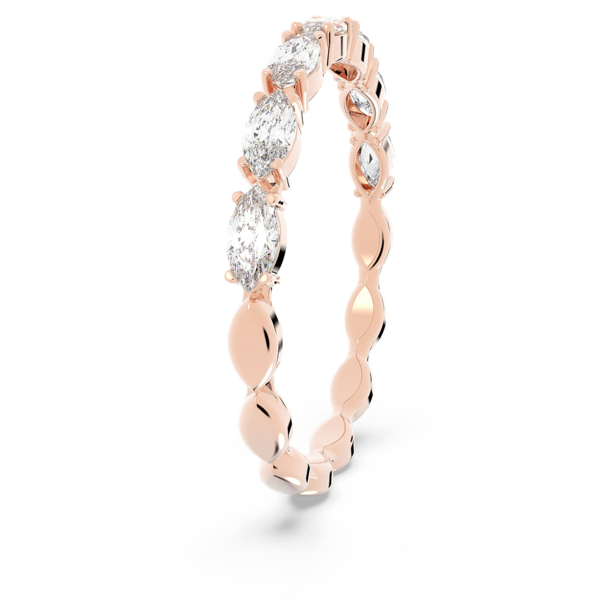 Swarovski Matrix Vittore ring with white marquise-cut accents and an 18K rose gold finish