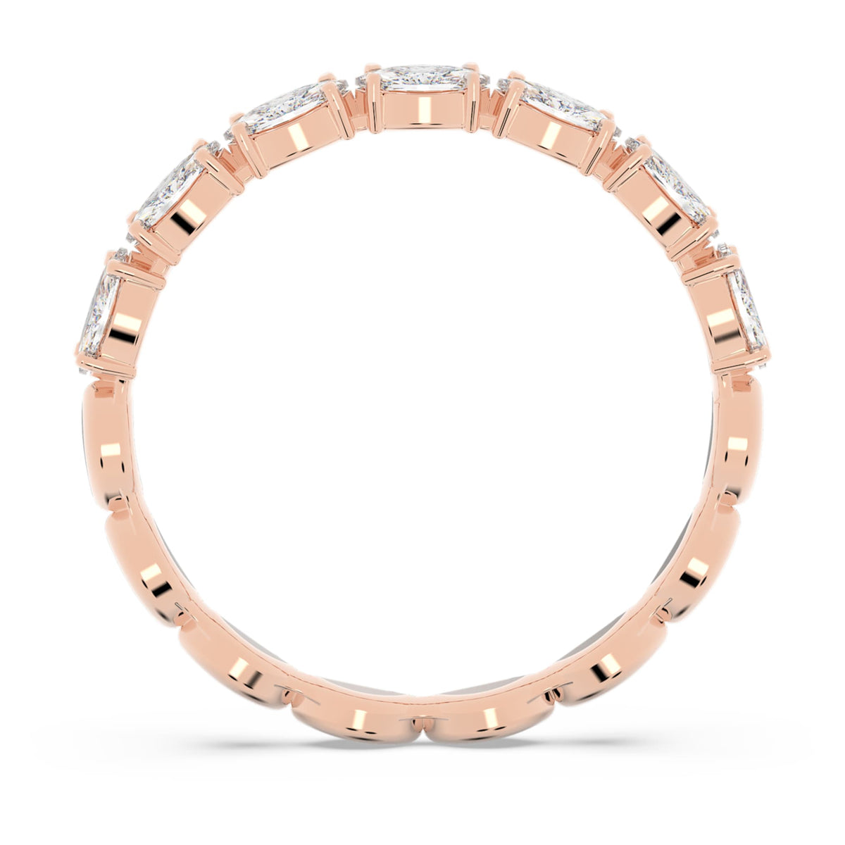 Swarovski Matrix Vittore ring with white marquise-cut accents and an 18K rose gold finish
