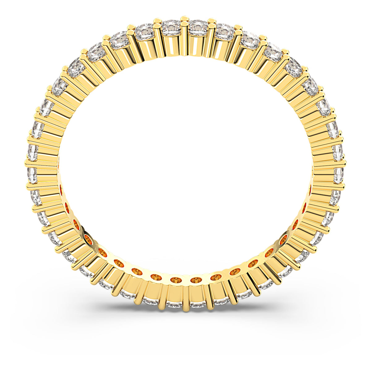 Swarovski Matrix Vittore ring with white round-cut accents and an 18K gold finish