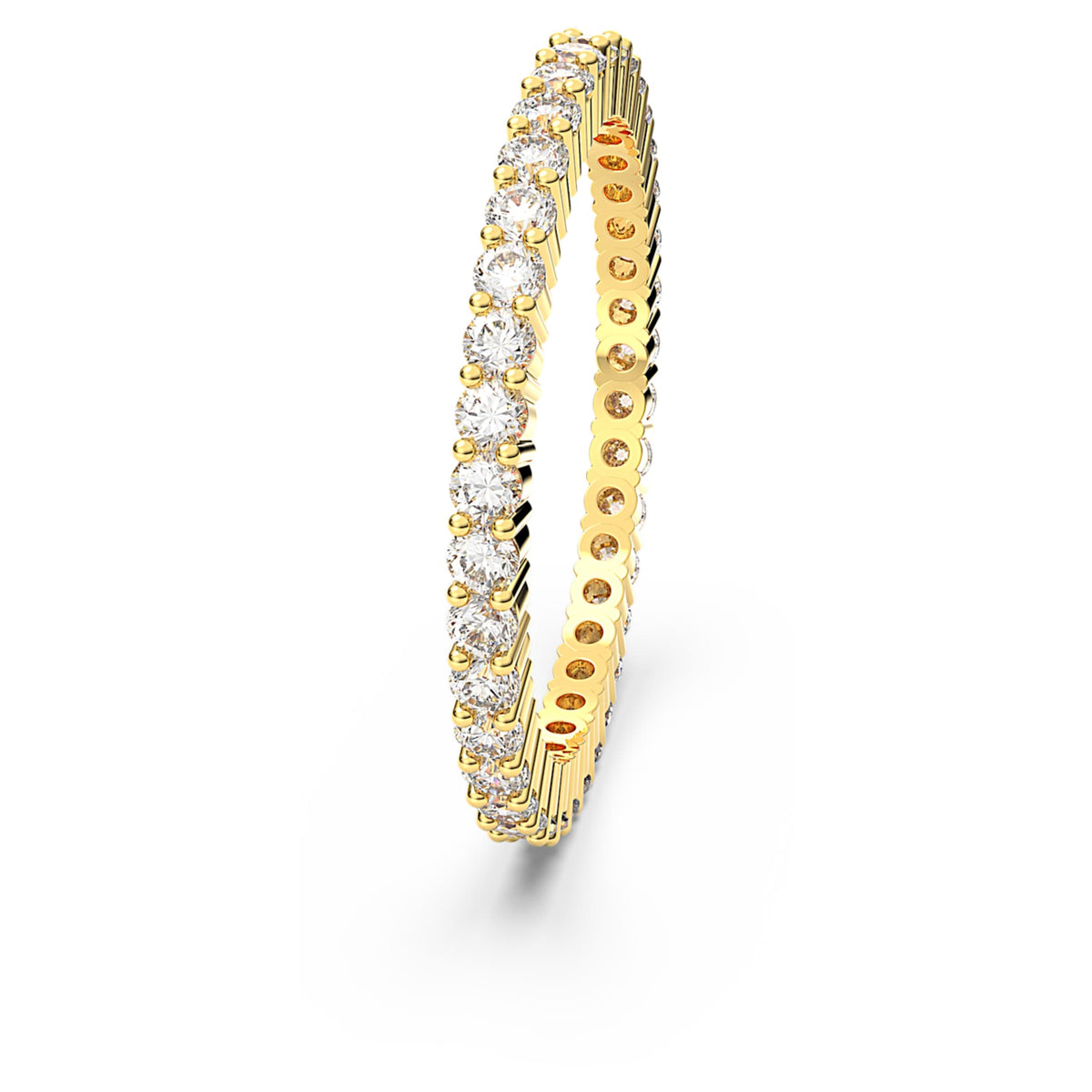 Swarovski Matrix Vittore ring with white round-cut accents and an 18K gold finish