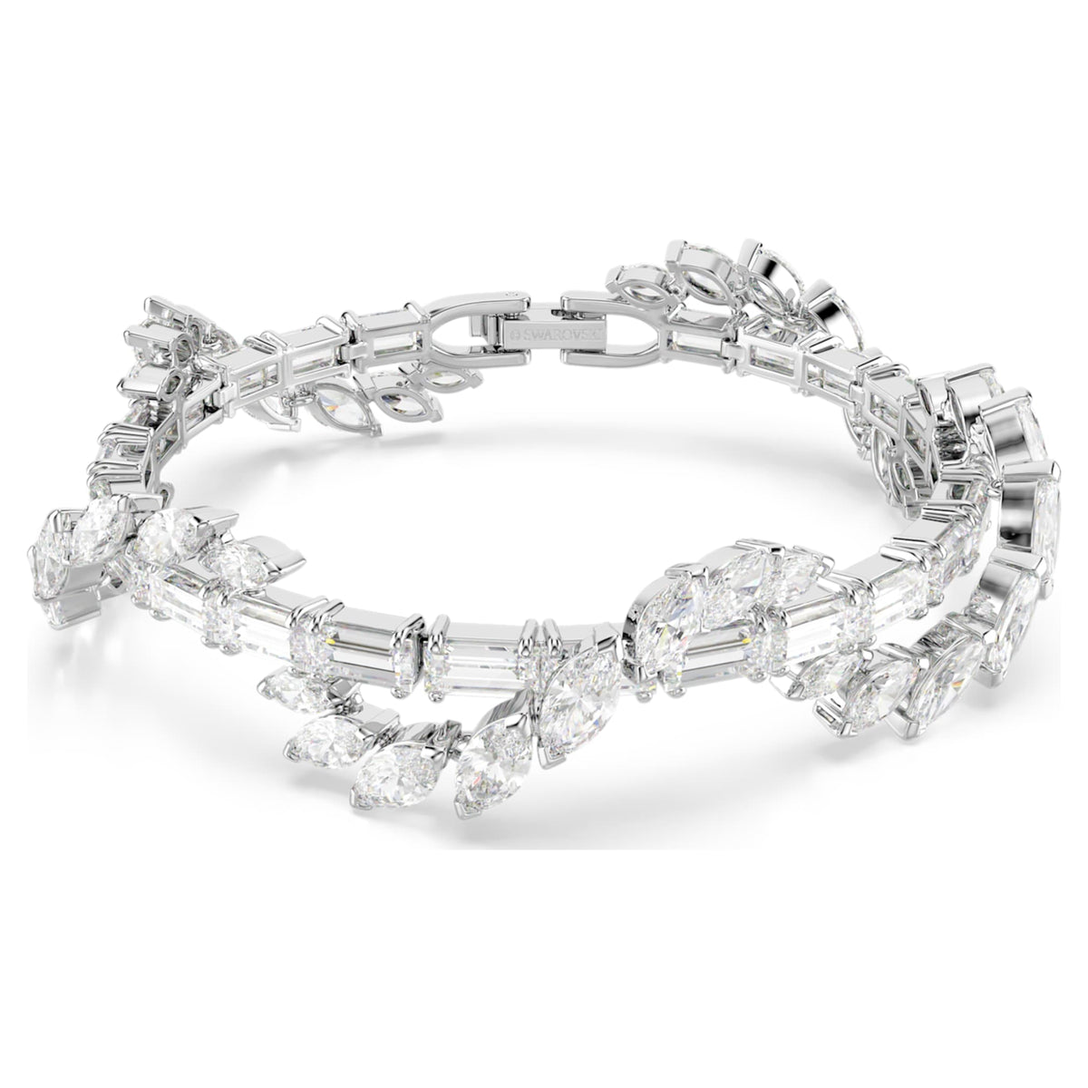 Swarovski Mesmera bracelet Mixed cuts, White, Rhodium plated