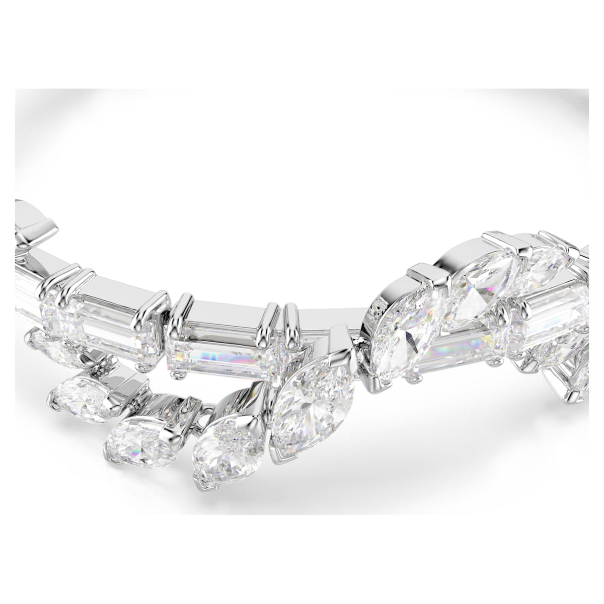 Swarovski Mesmera bracelet Mixed cuts, White, Rhodium plated