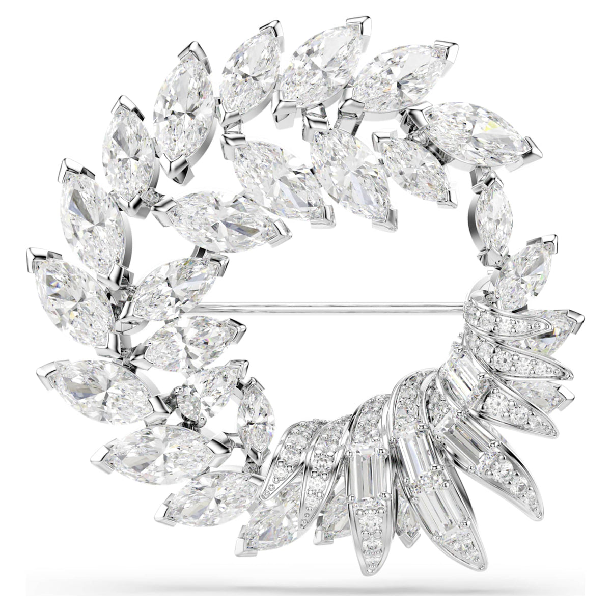Swarovski Mesmera brooch Marquise cut, White, Rhodium plated