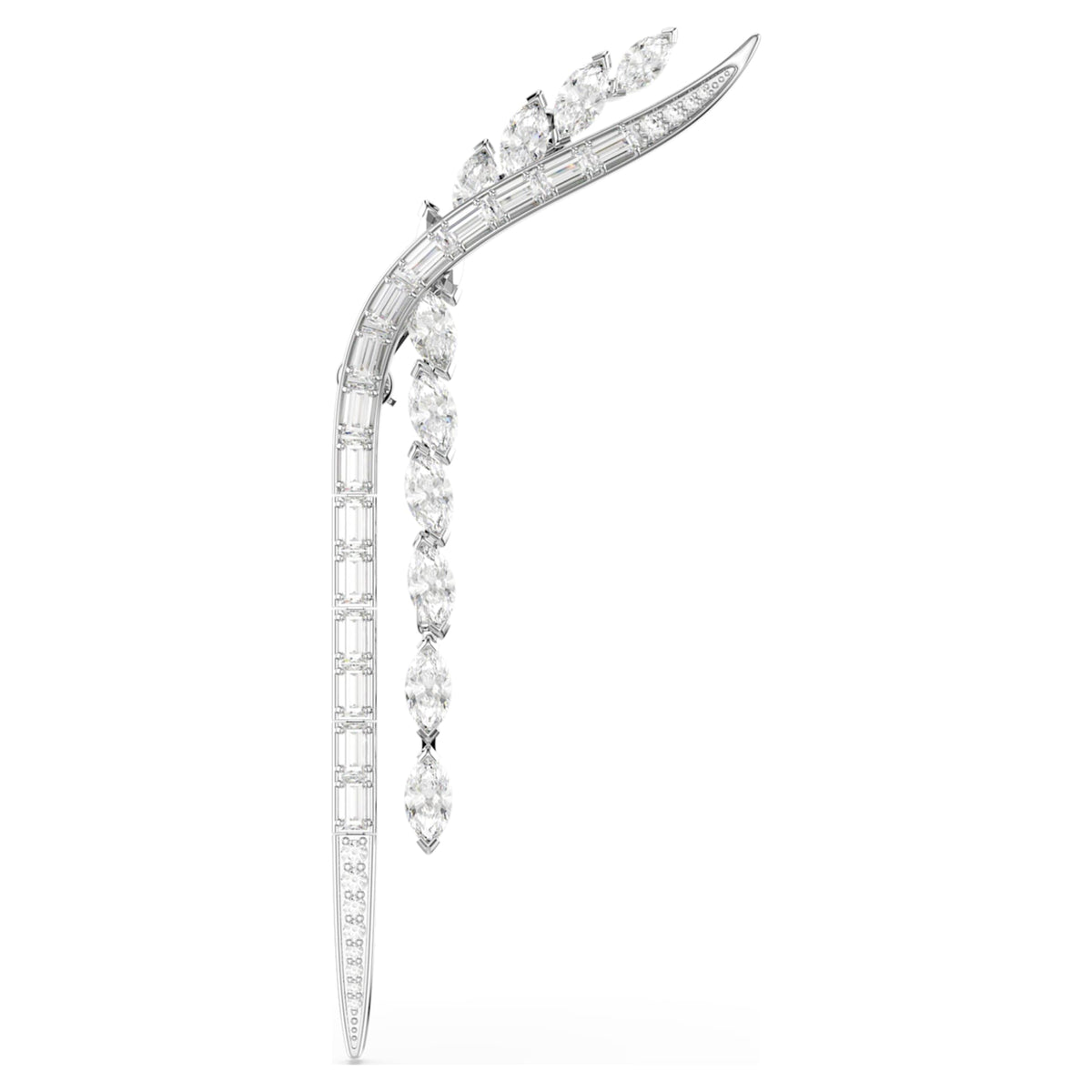 Swarovski Mesmera brooch Mixed cuts, White, Rhodium plated