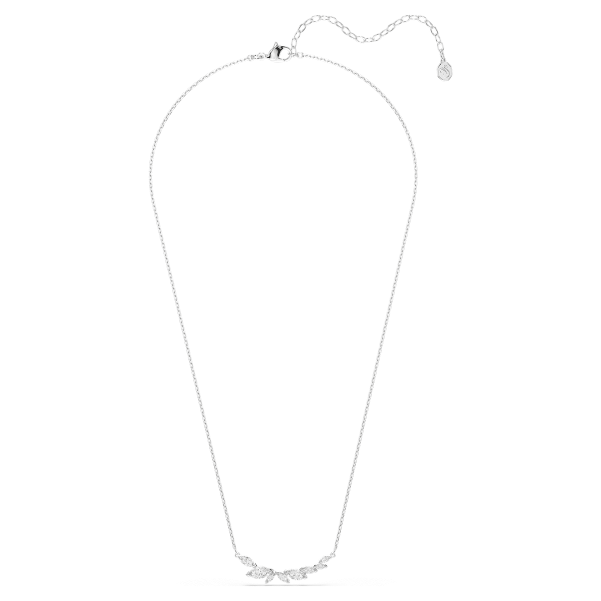 Swarovski Mesmera necklace Marquise cut, White, Rhodium plated