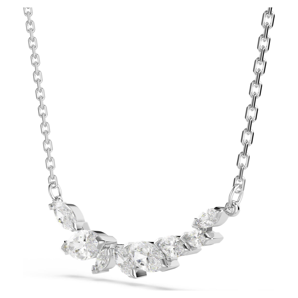 Swarovski Mesmera necklace Marquise cut, White, Rhodium plated