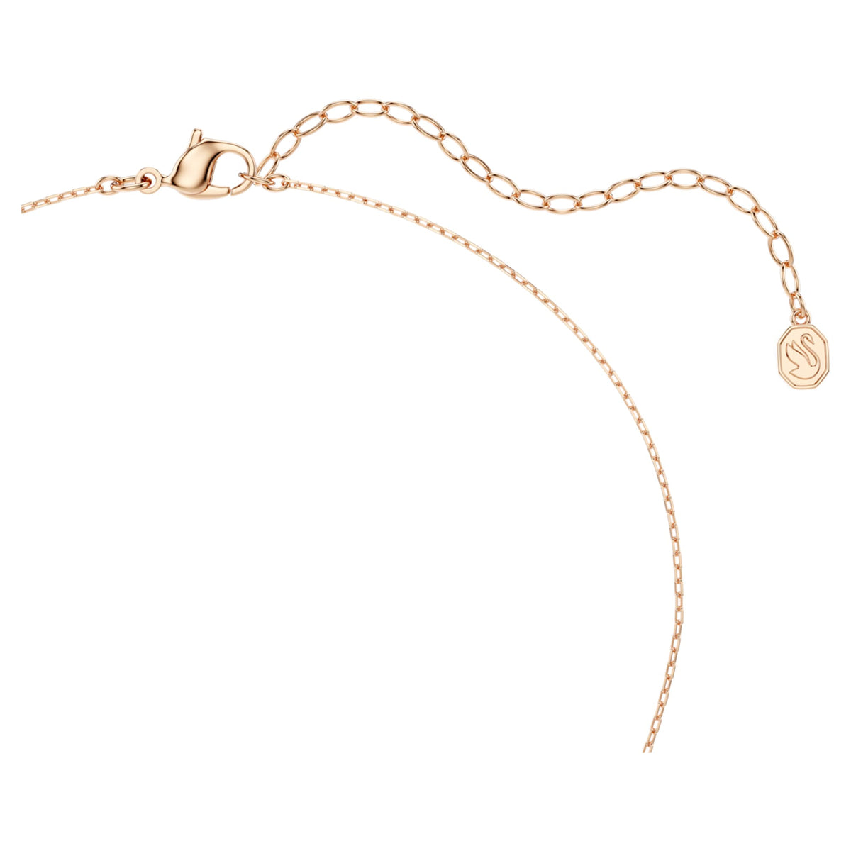 Swarovski Mesmera necklace Mixed cuts, White, 18K rose gold finish