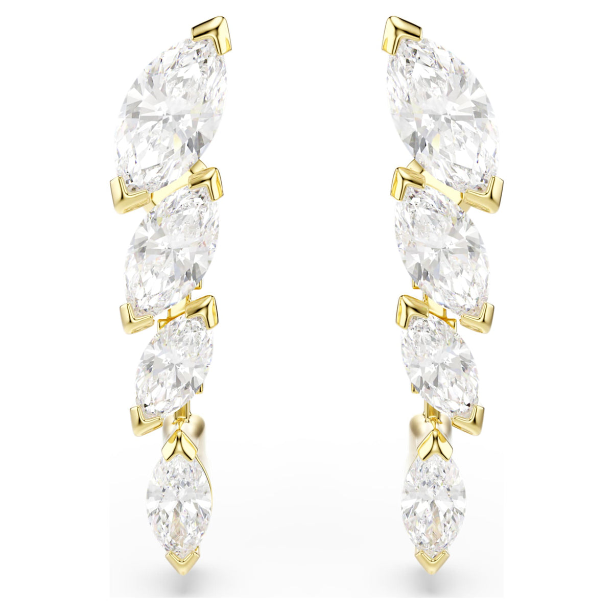 Swarovski Mesmera set Set (2), Marquise cut, White, 18K gold finish